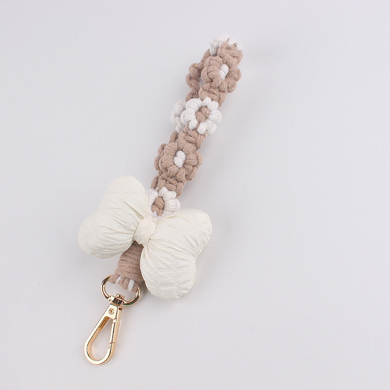 Wholesale Ins Plush Bowknot Phone Pendant